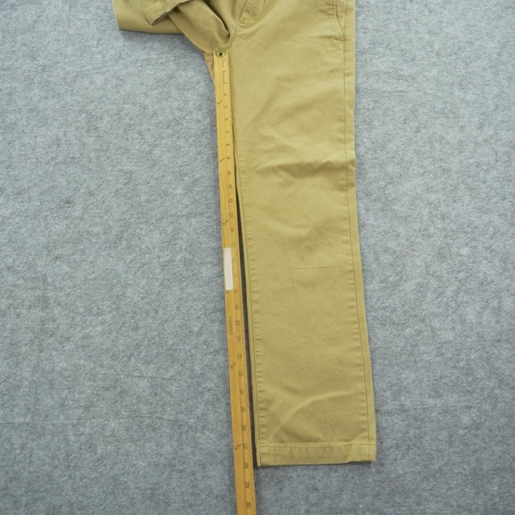Acne Pants Mens 29 Beige Khaki Chino Roc Twill Flat Front Mid Rise Zip Fly - Picture 11 of 12